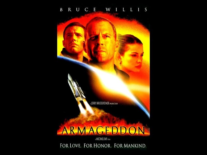 Movie Poster with Three People — Black