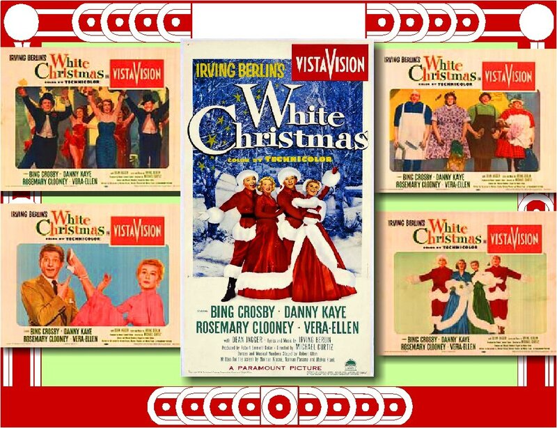 Movie Posters Collage — Red, Festive