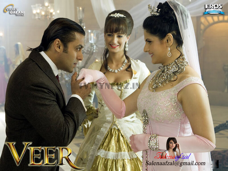 Movie scene with three people