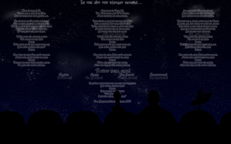 movie theater scene with text
