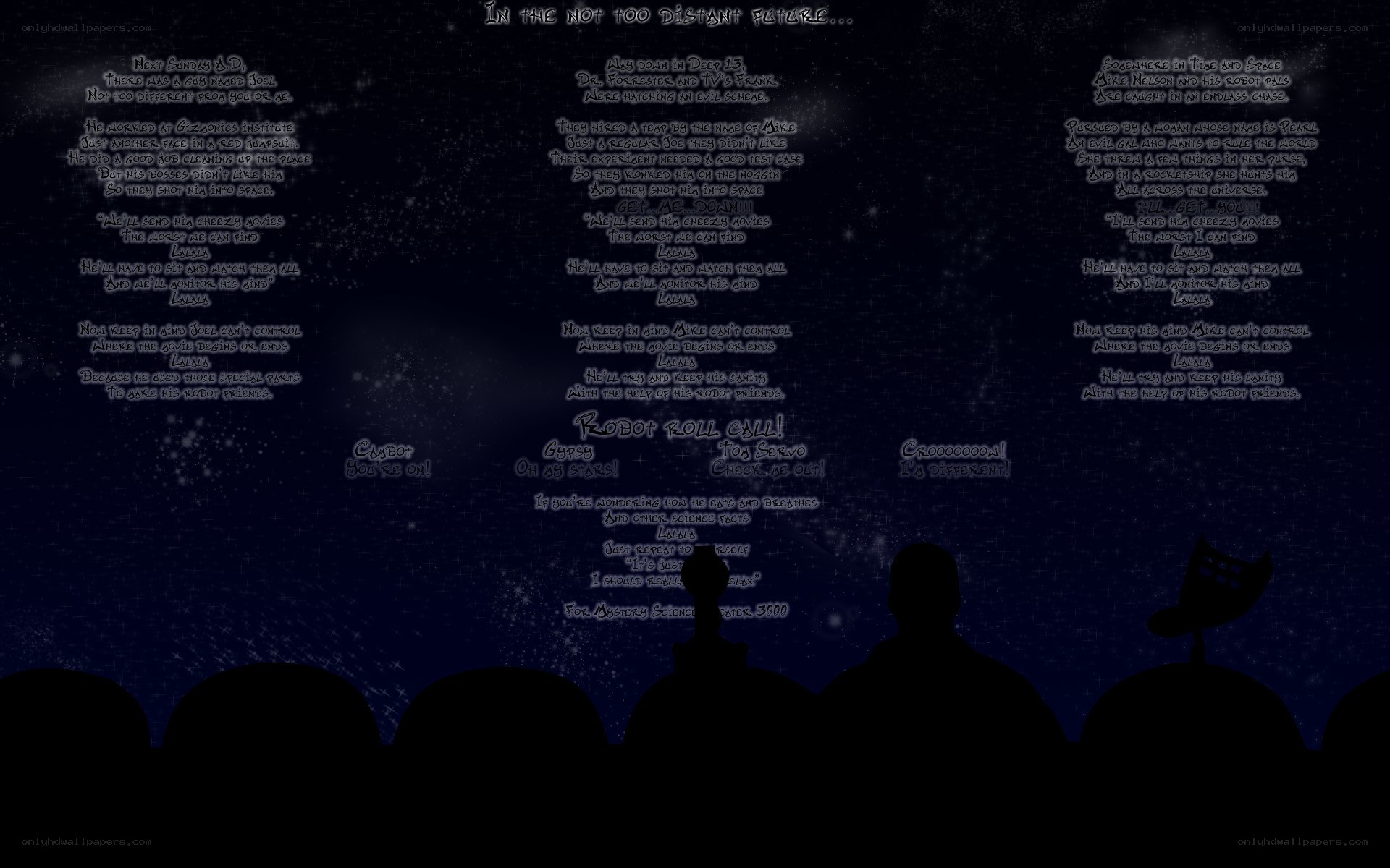 movie theater scene with text