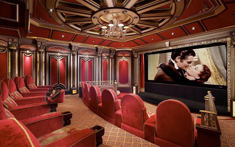 Movie Theater with Red Seats