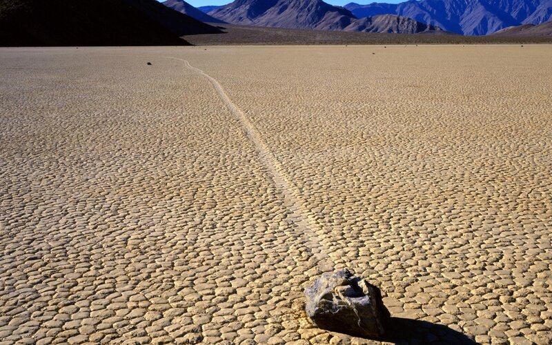 Moving rocks in a desert