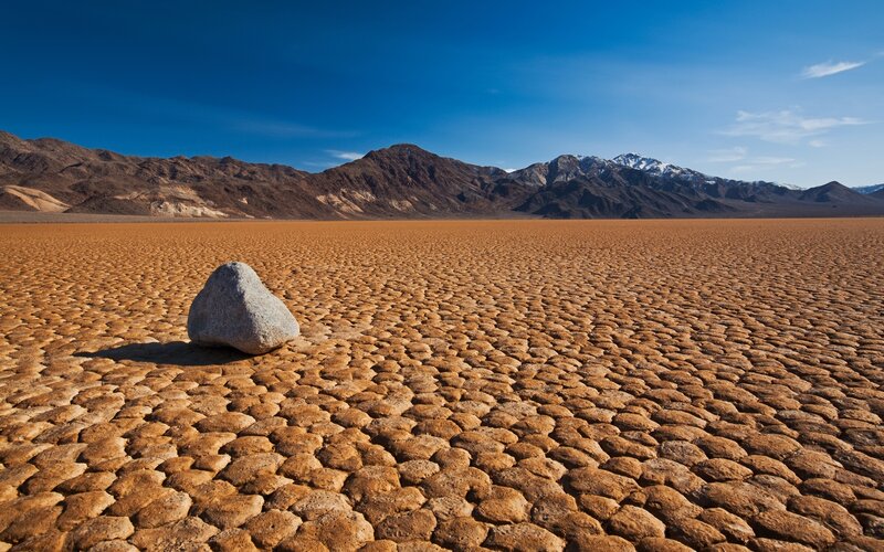 Moving rocks in a desert