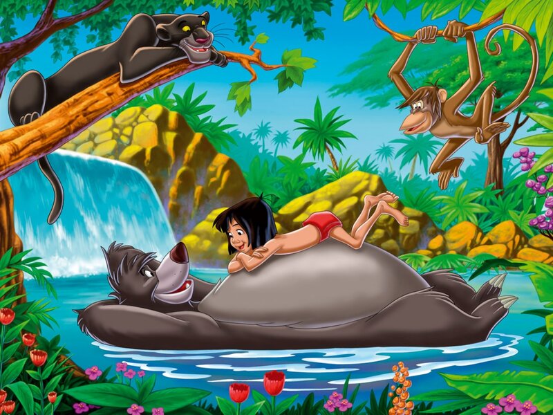 Mowgli on Bear's Back