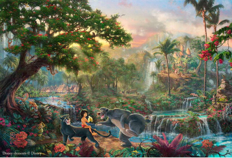 Mowgli with Baloo and Bagheera — Green
