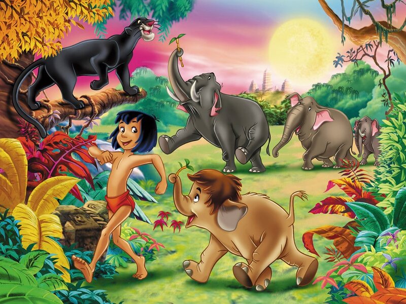 Mowgli with Jungle Animals