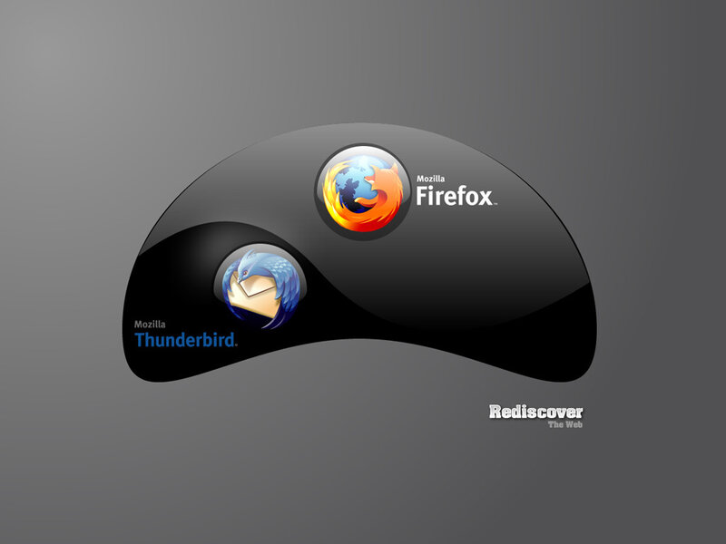 Mozilla Firefox and Thunderbird — Black, Neutral