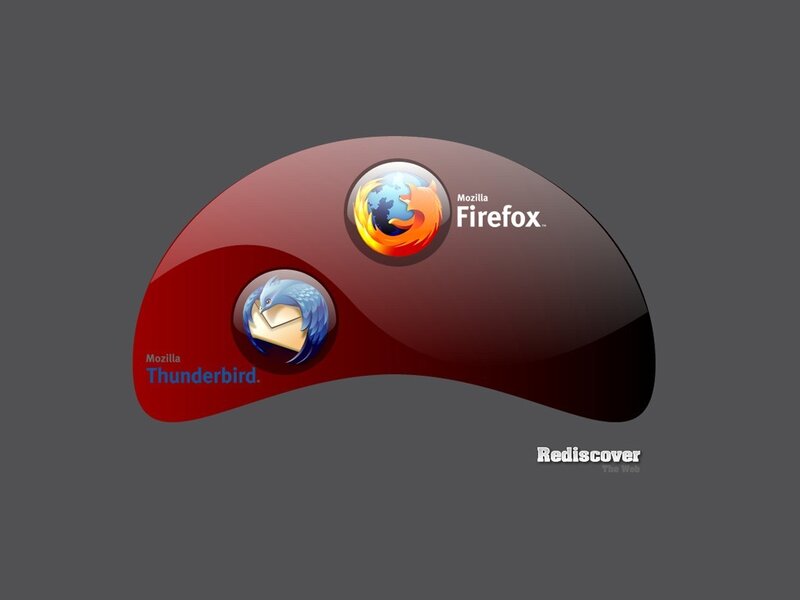 Mozilla Firefox and Thunderbird — Red, Neutral, Digital Art