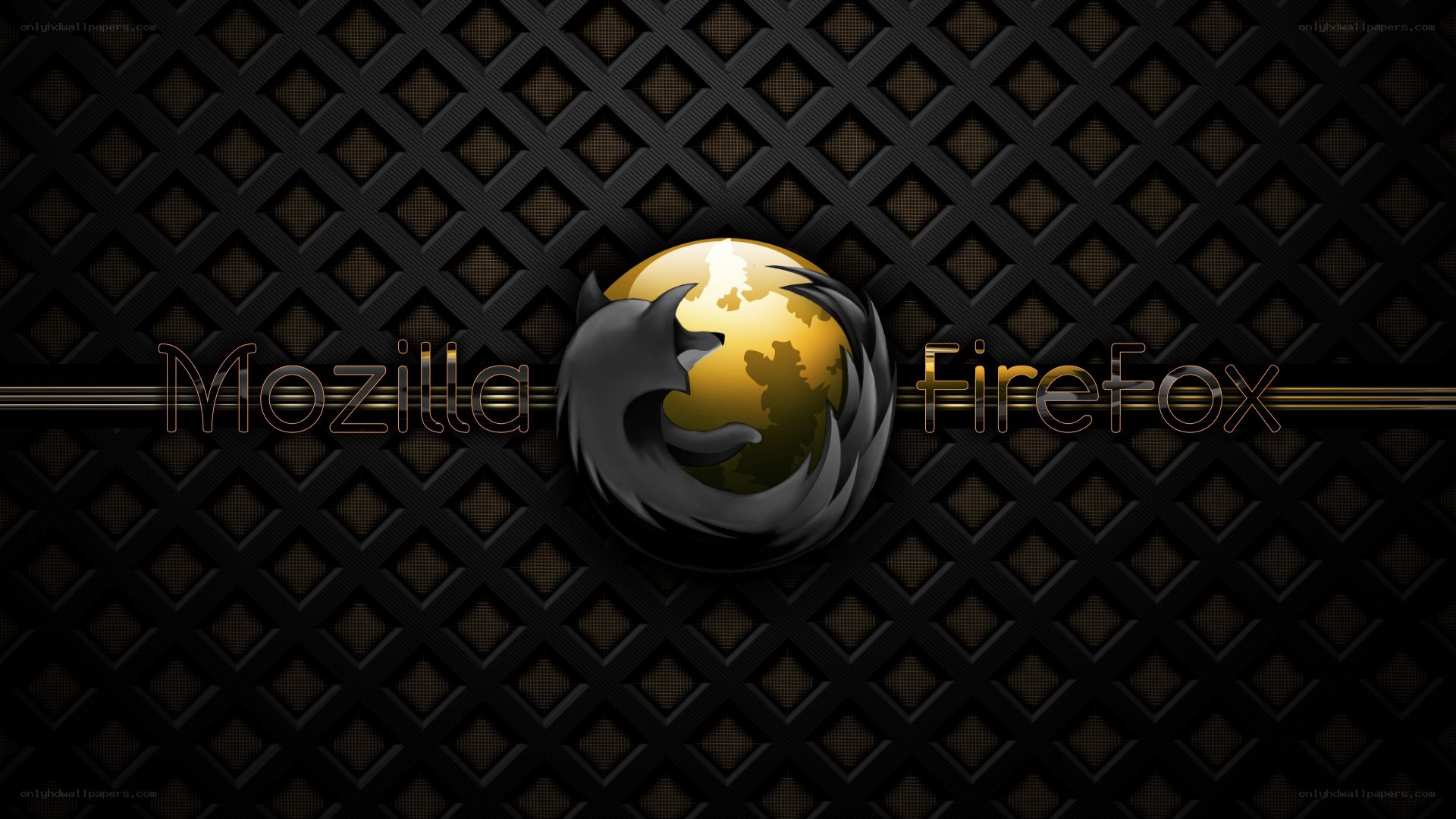 Mozilla Firefox logo on dark background