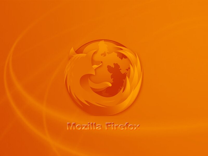 Mozilla Firefox Logo — Orange, Minimalist