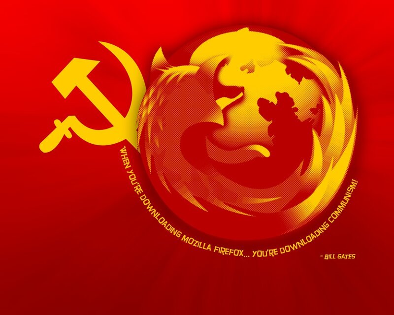Mozilla Firefox Logo — Red, Satirical
