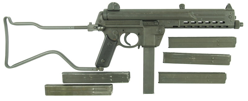 MP-40 submachine gun with magazines