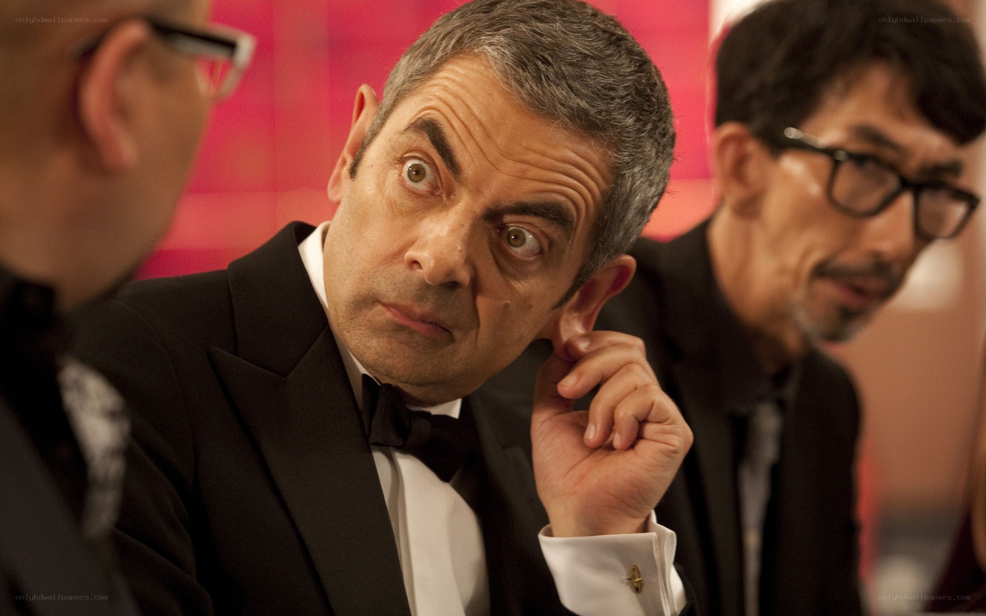Mr. Bean in a tuxedo