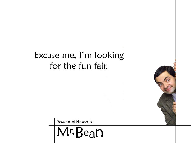Mr. Bean looking for fun fair