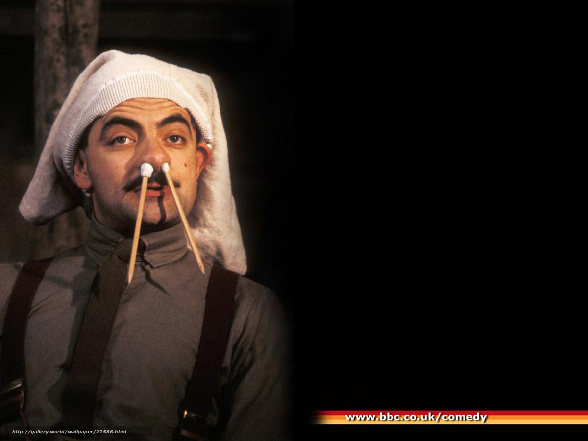 Mr. Bean with cotton swabs