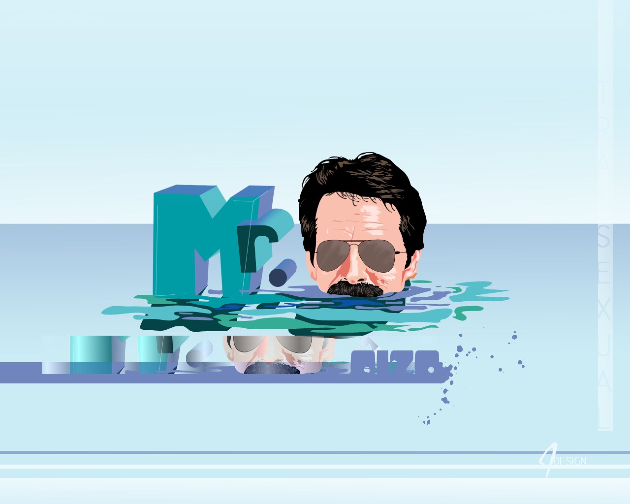 Mr. Bizo in water