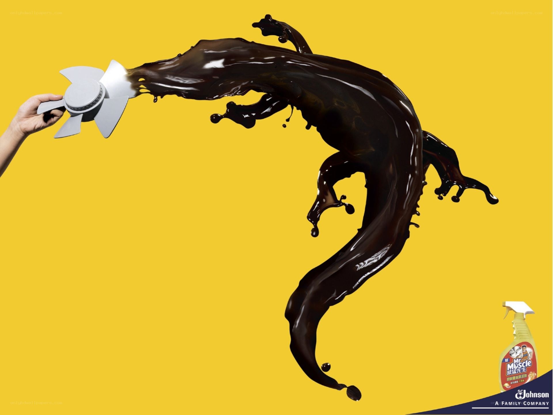 Mr. Muscle cleaning spray ad