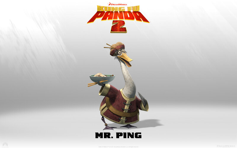 Mr. Ping Holding a Bowl