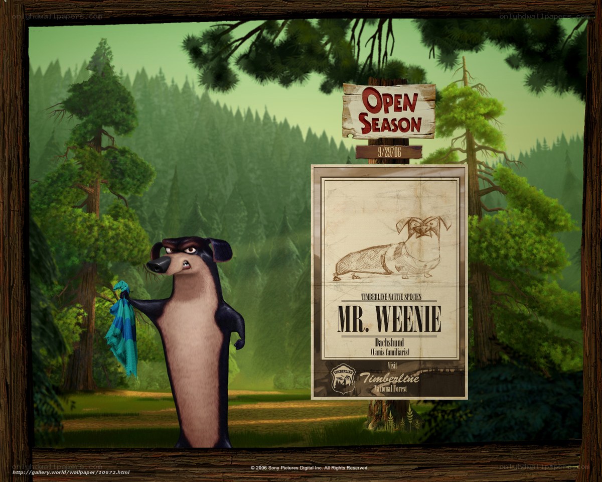 Mr. Weenie in the forest