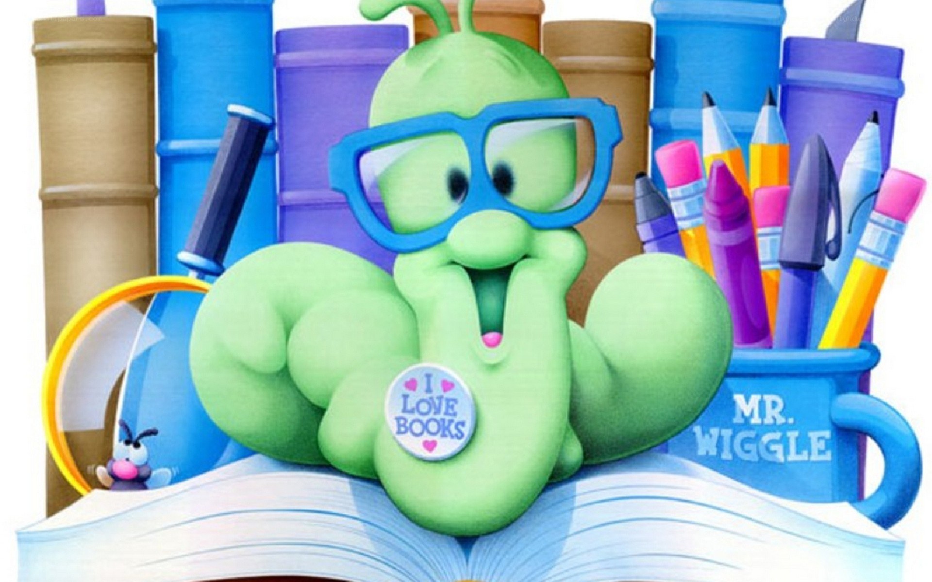 Mr. Wiggle loves books