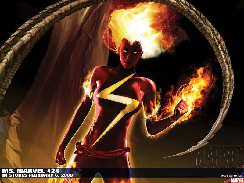 Ms. Marvel in fiery power