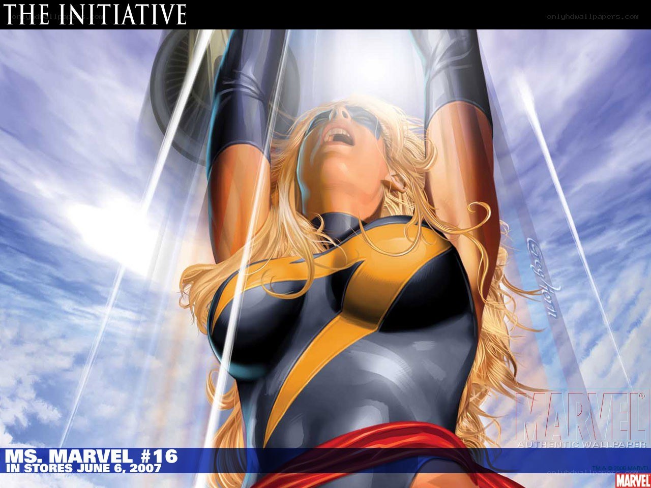 Ms. Marvel in flight