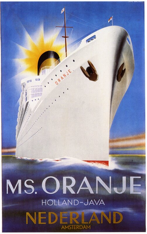 MS Oranje cruise ship poster