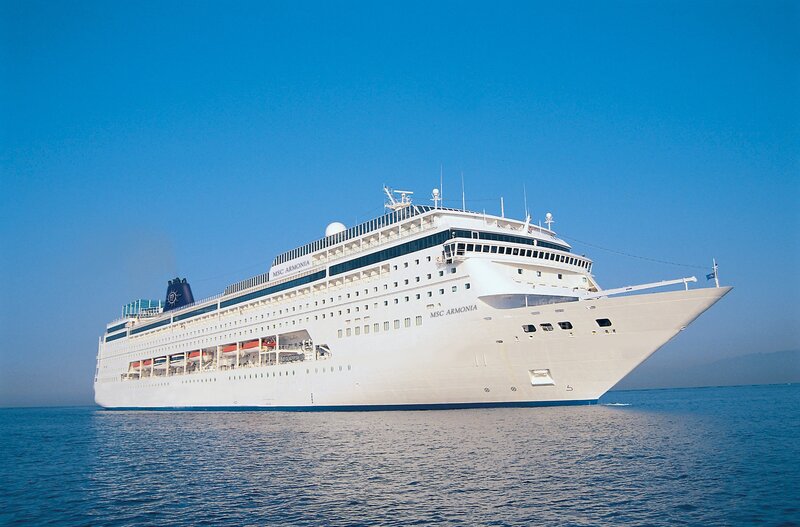 MSC Armonia cruise ship at sea