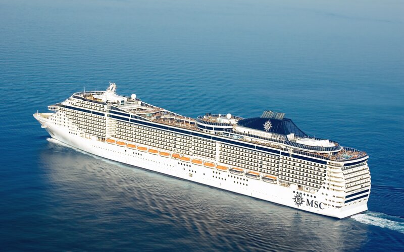 MSC cruise ship at sea