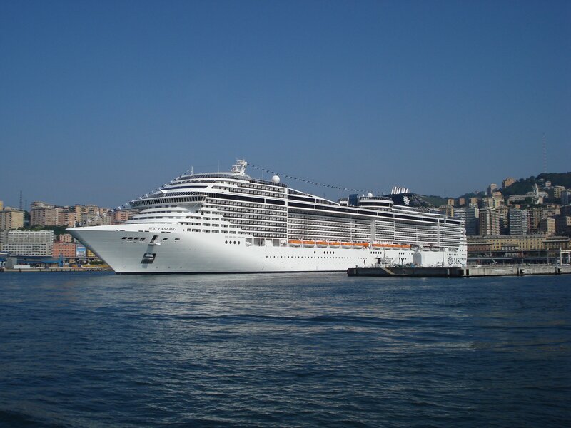MSC Fantasia cruise ship in port