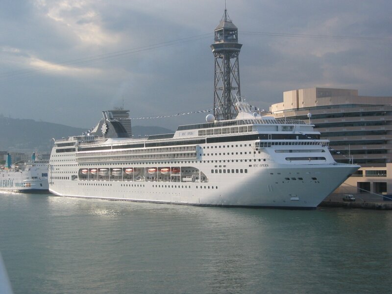 MSC Opera cruise ship in port
