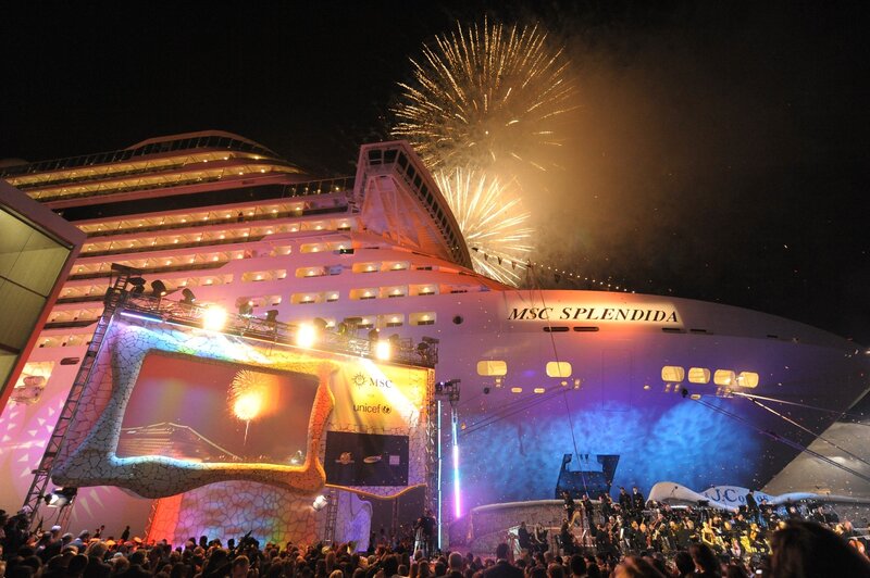 MSC Splendida launch celebration