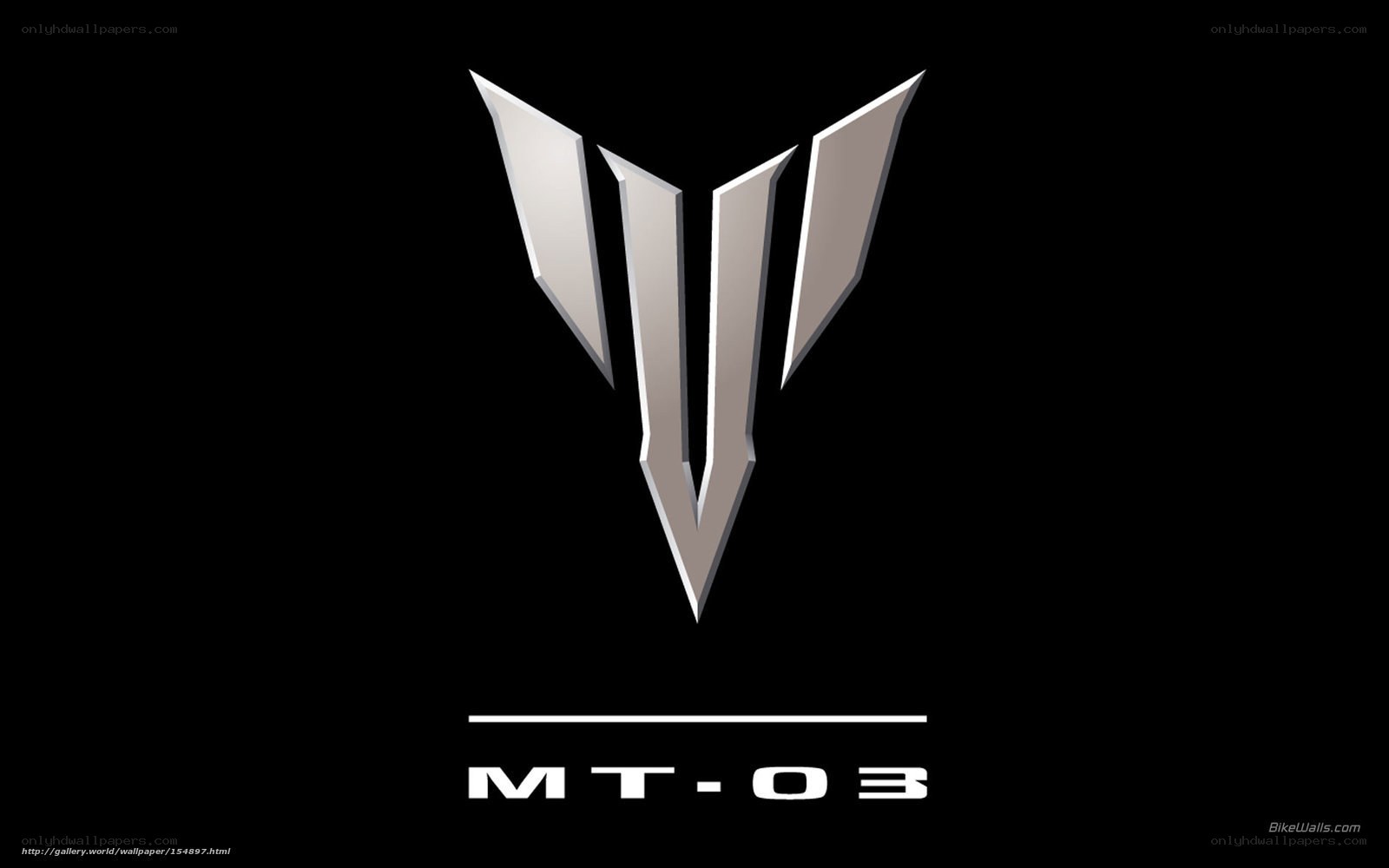 MT-03 logo on black background