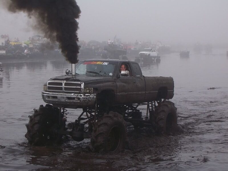 Mud-covered Monster Truck — Black