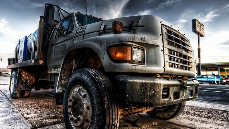 Muddy Dump Truck