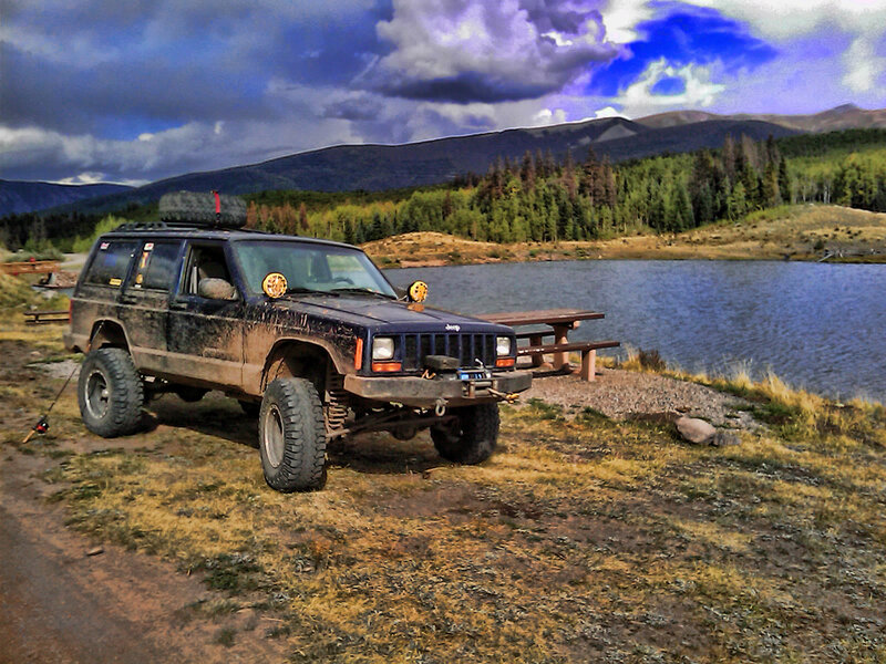Muddy Jeep Cherokee