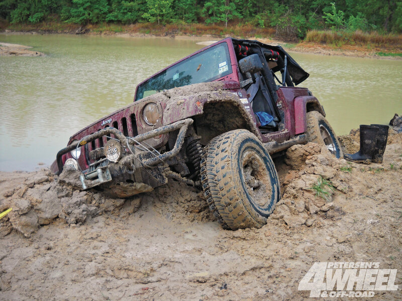 Muddy Jeep in Mud — Brown