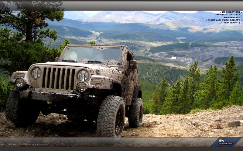 Muddy Jeep on Hillside