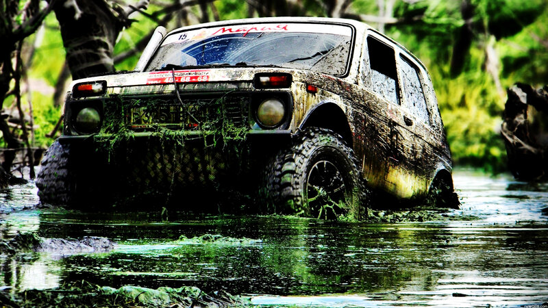 Muddy Off-road Car