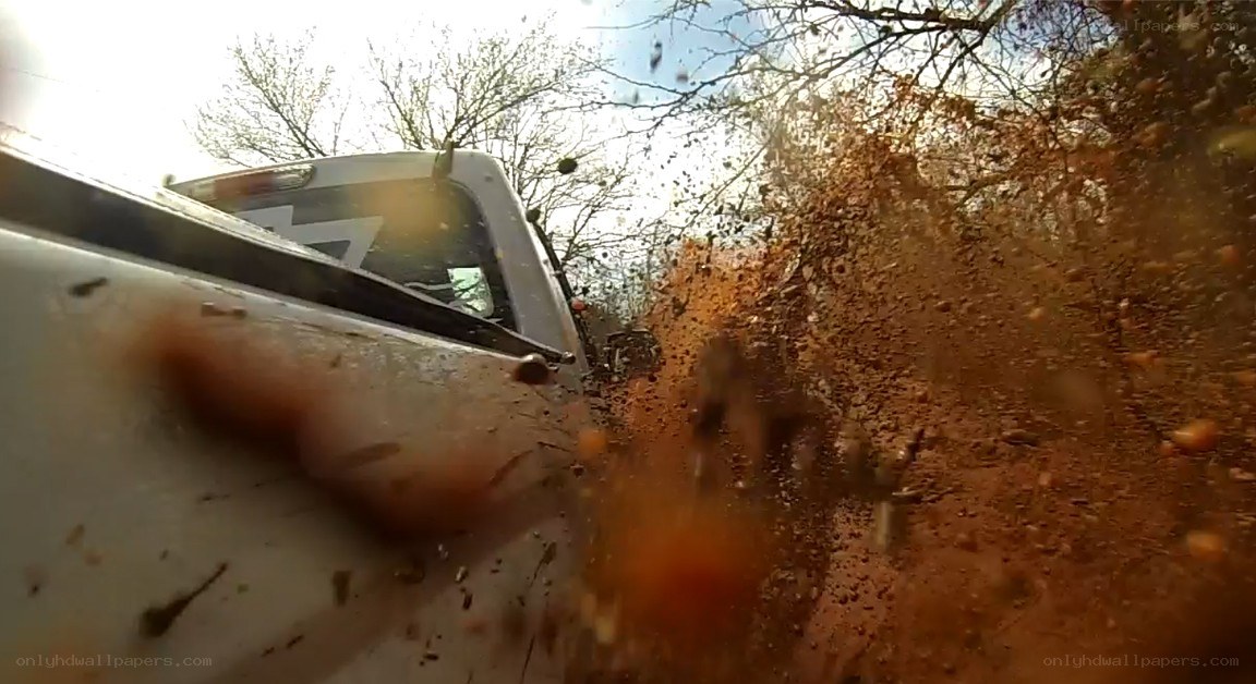muddy off-road vehicle