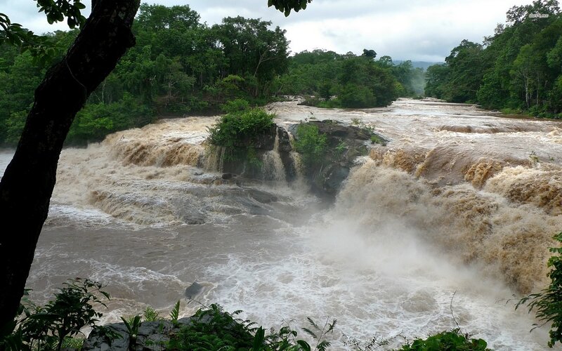 Muddy Waterfall — Brown, Dramatic, Photograph