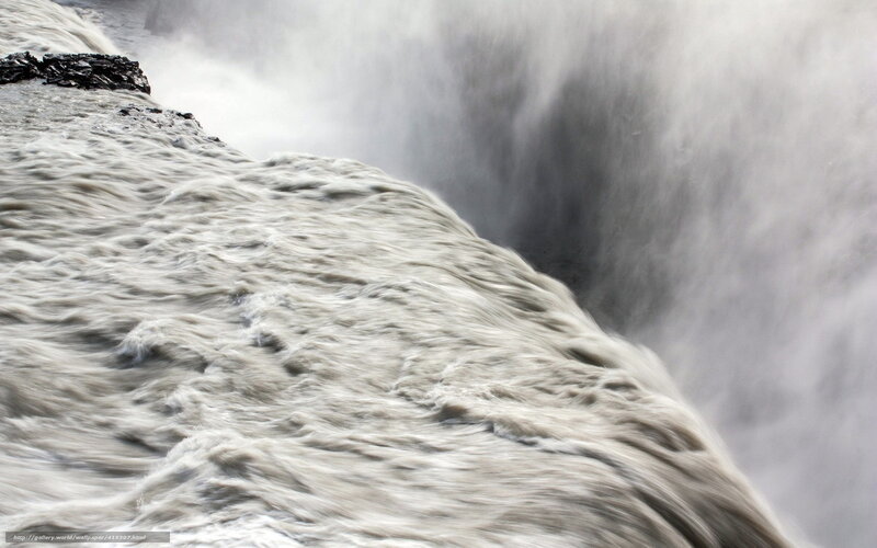 Muddy Waterfall Edge — Gray