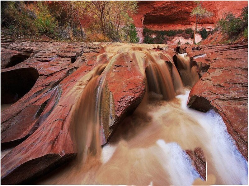 Muddy Waterfall in Canyon