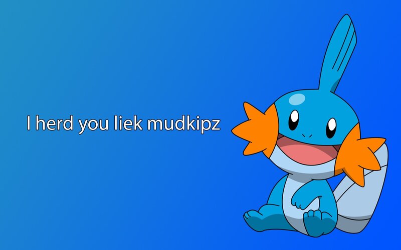 Mudkip Character — Blue, Playful