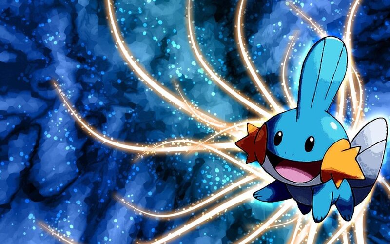 Mudkip in a magical glow