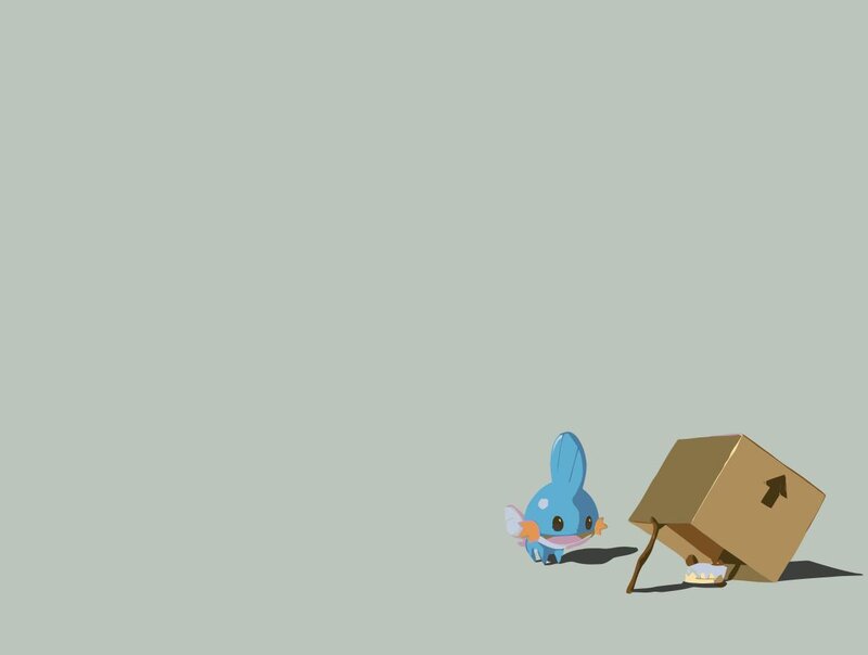 Mudkip under Box — Blue