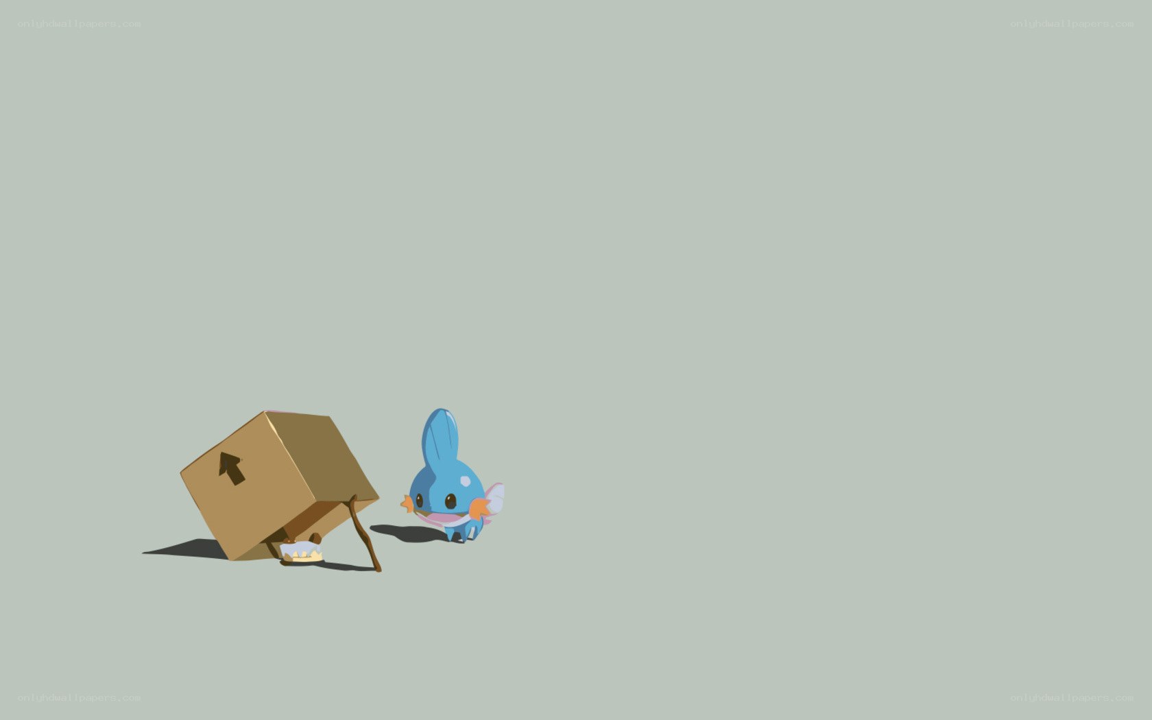 Mudkip with a box