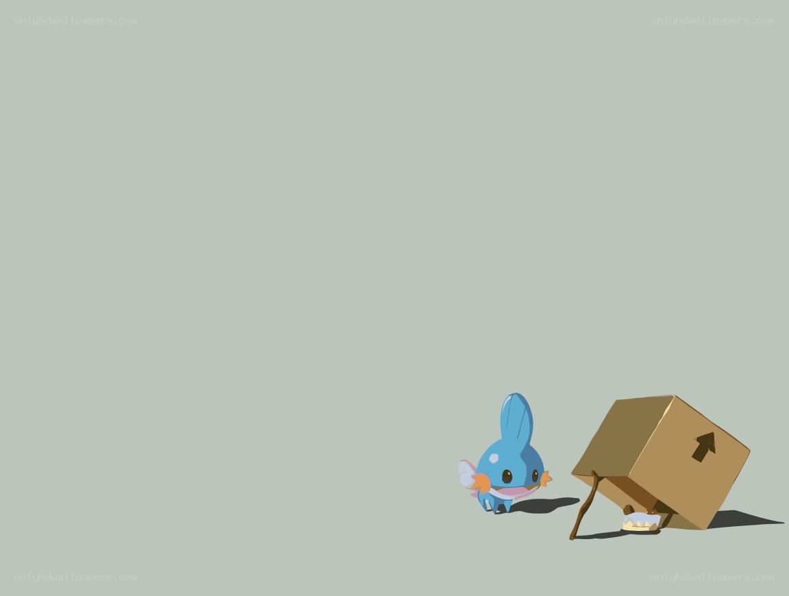 Mudkip with a cardboard box