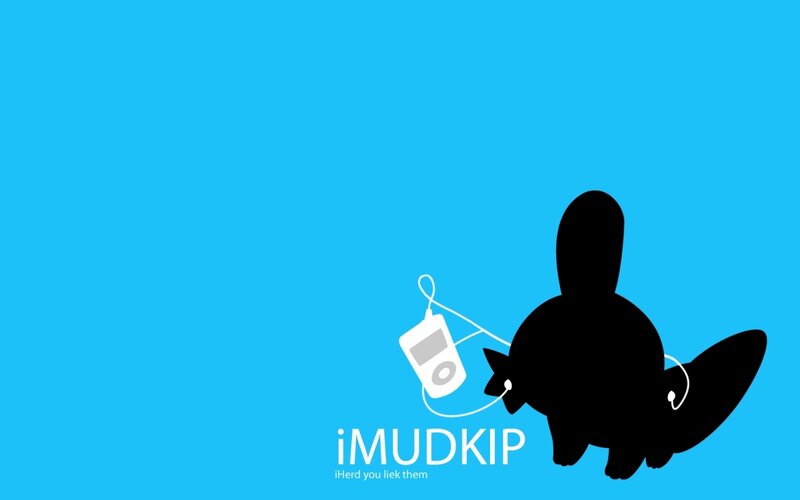 Mudkip with iPod